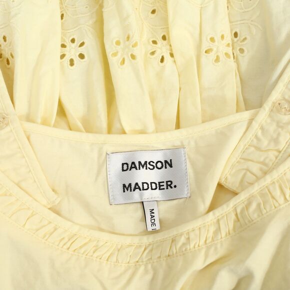 Damson Madder Jade Broderie Cami Blouse Top Berry Embroidered Yellow S-6 285345 - Picture 13 of 13